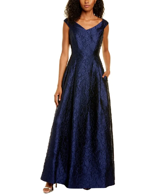 Teri Jon by Rickie Freeman Jacquard Ball Gown