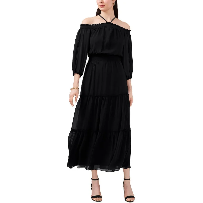 1.State Womens Crepe Cut-Out Maxi Dress