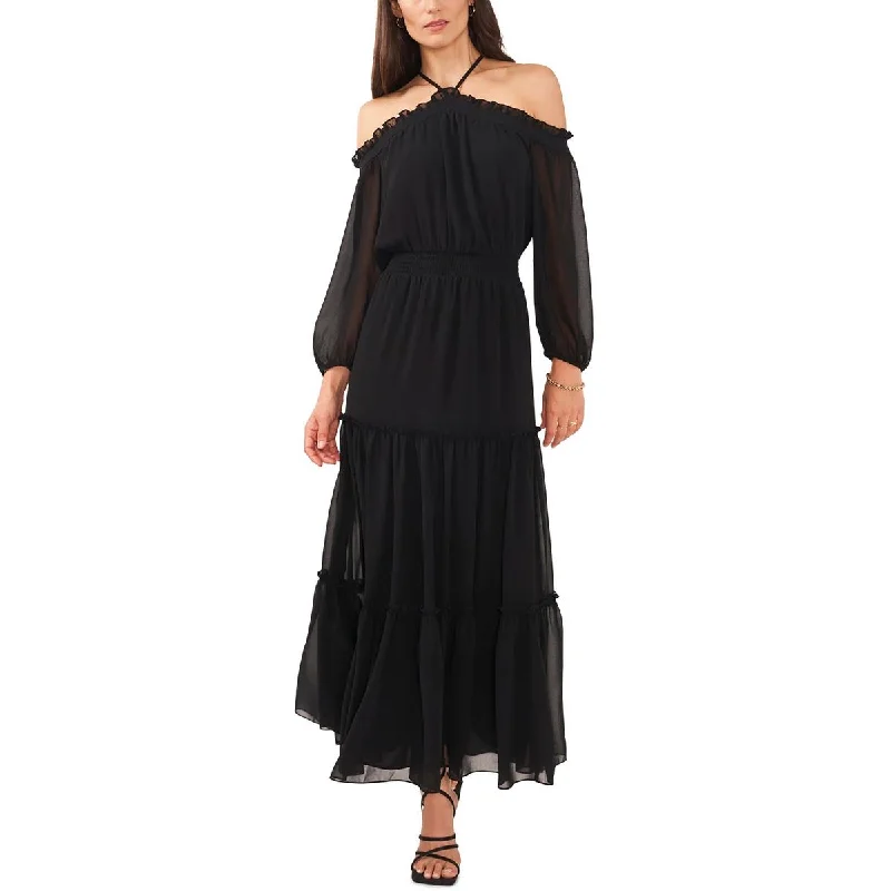 1.State Womens Off-The-Shoulder Tea-Length Maxi Dress