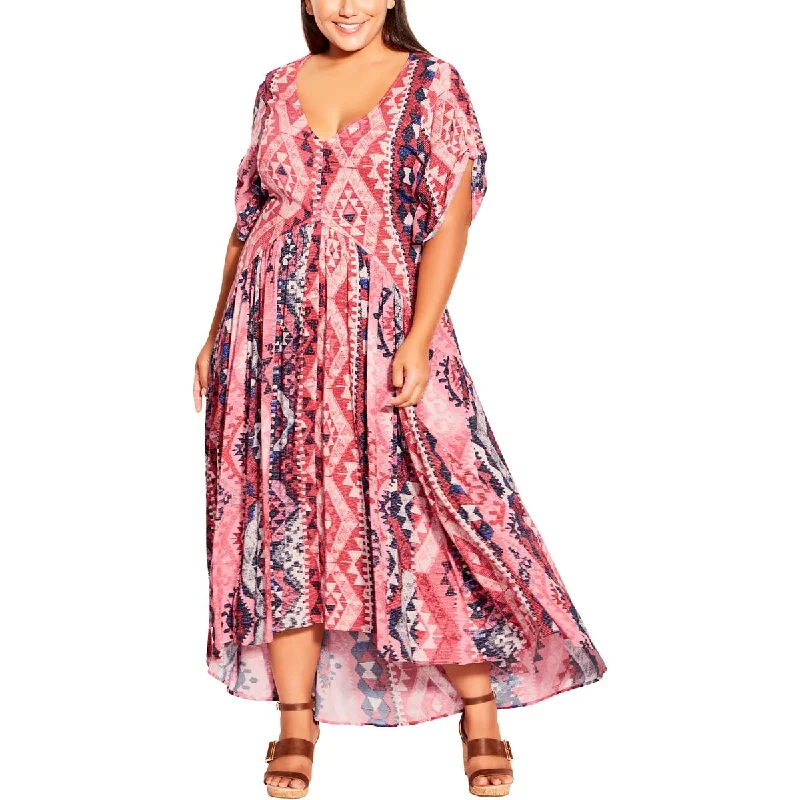 Avenue Womens Plus   Casual Long Maxi Dress