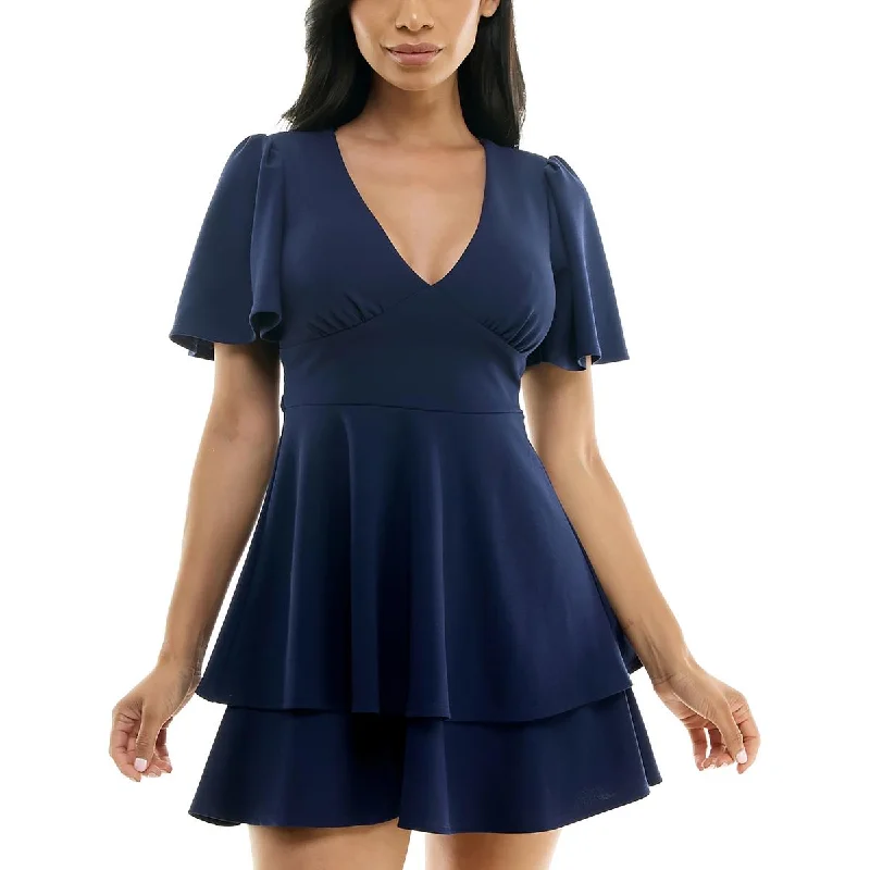 B. Darlin Womens Juniors Semi-Formal Mini Cocktail And Party Dress