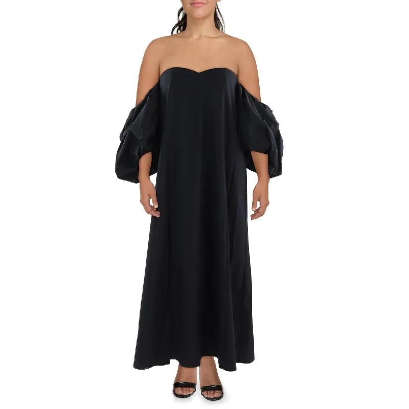 Banana Republic Womens Cotton Puff Sleeve Maxi Dress