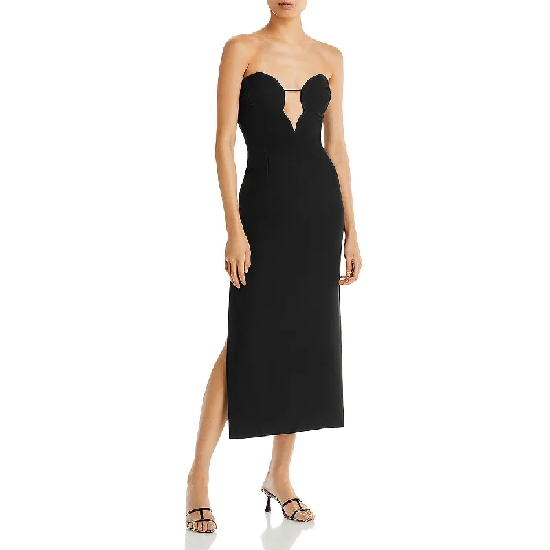 Bardot Womens Eleni Knit Cut-Out Midi Dress