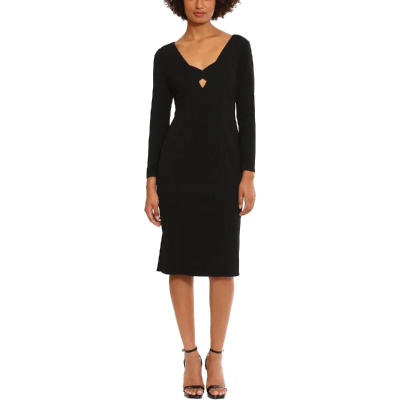 Donna Morgan Womens Cut-Out Party Midi Dress