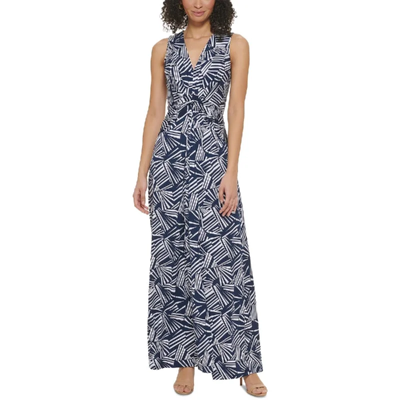 Jessica Howard Womens Jersey Printed Maxi Dress