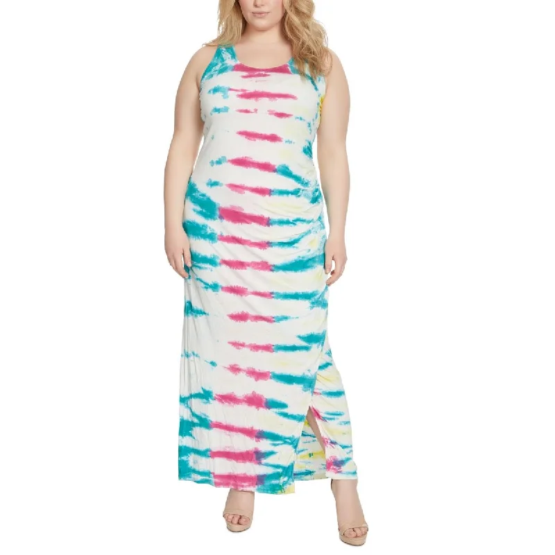 Jessica Simpson Womens Plus Tie Dye Maxi Maxi Dress