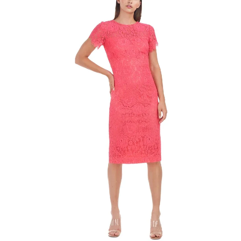 JS Collections Womens Solid Lace Cocktail And Party Dress