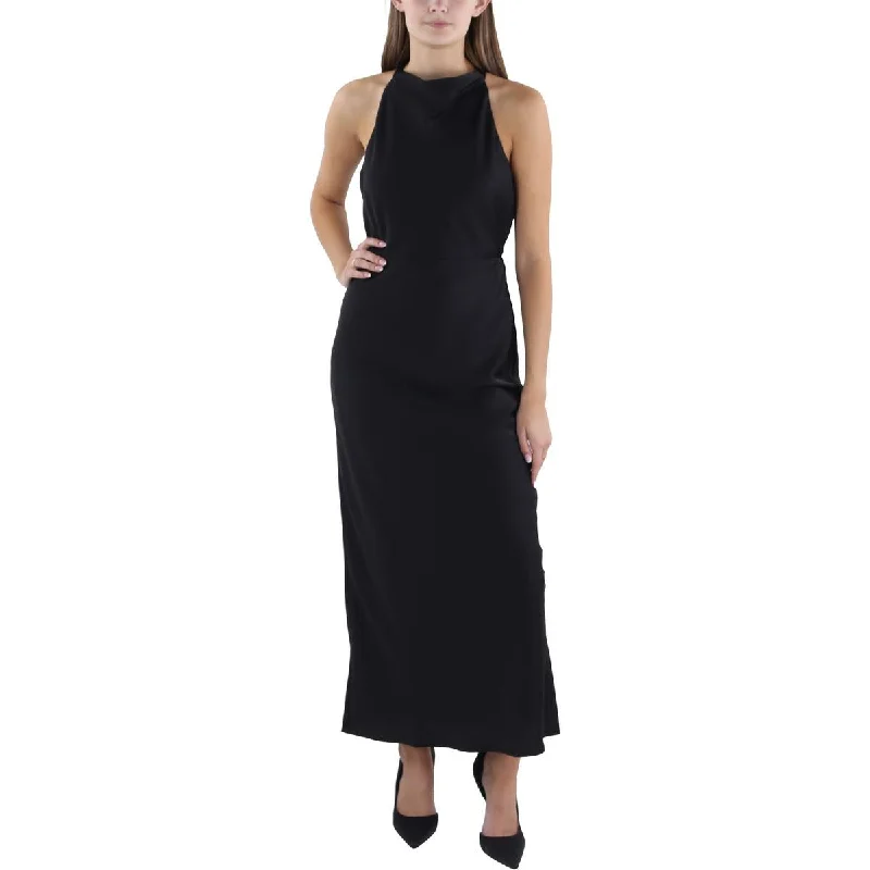 Lost + Wander Womens Cowl Neck Tea Length Maxi Dress