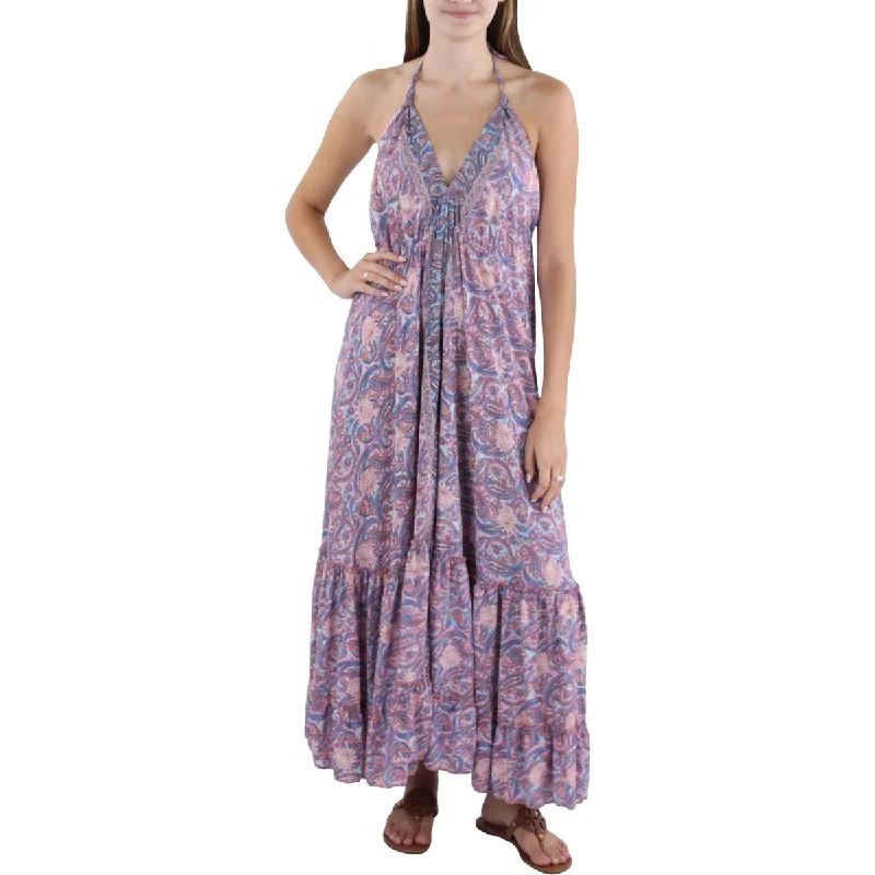 Raga Womens Full Length Paisley Maxi Dress