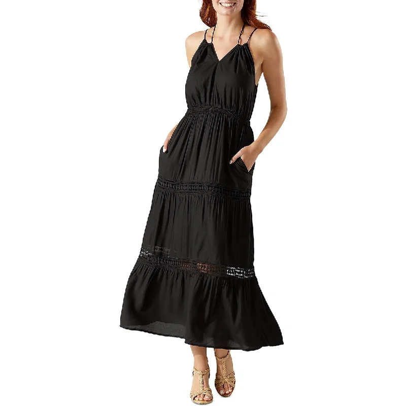 Tommy Bahama Womens Sunlace Halter Maxi Dress