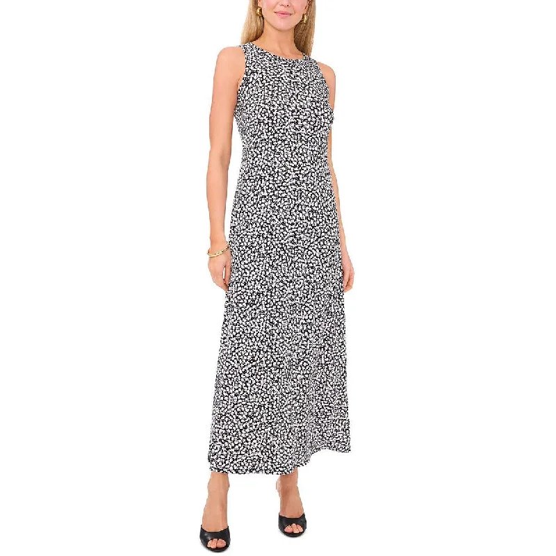 Vince Camuto Womens Floral Print Long Maxi Dress