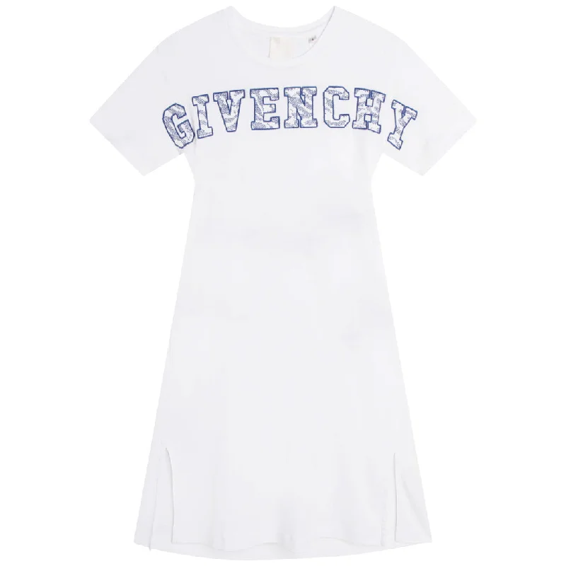 White Logo Dress